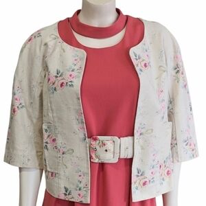 Manoush Cropped Belted Open Blazer Size 8